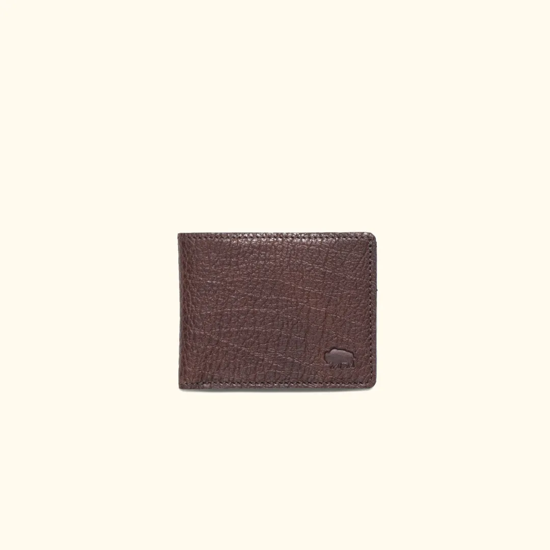 Limited Edition Roosevelt Leather Billfold Wallet | Buffalo Grain