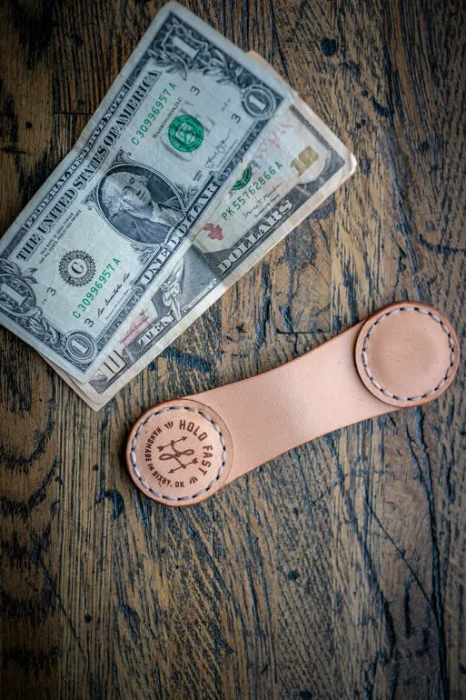 Magnetic Buttero Leather Money Clip