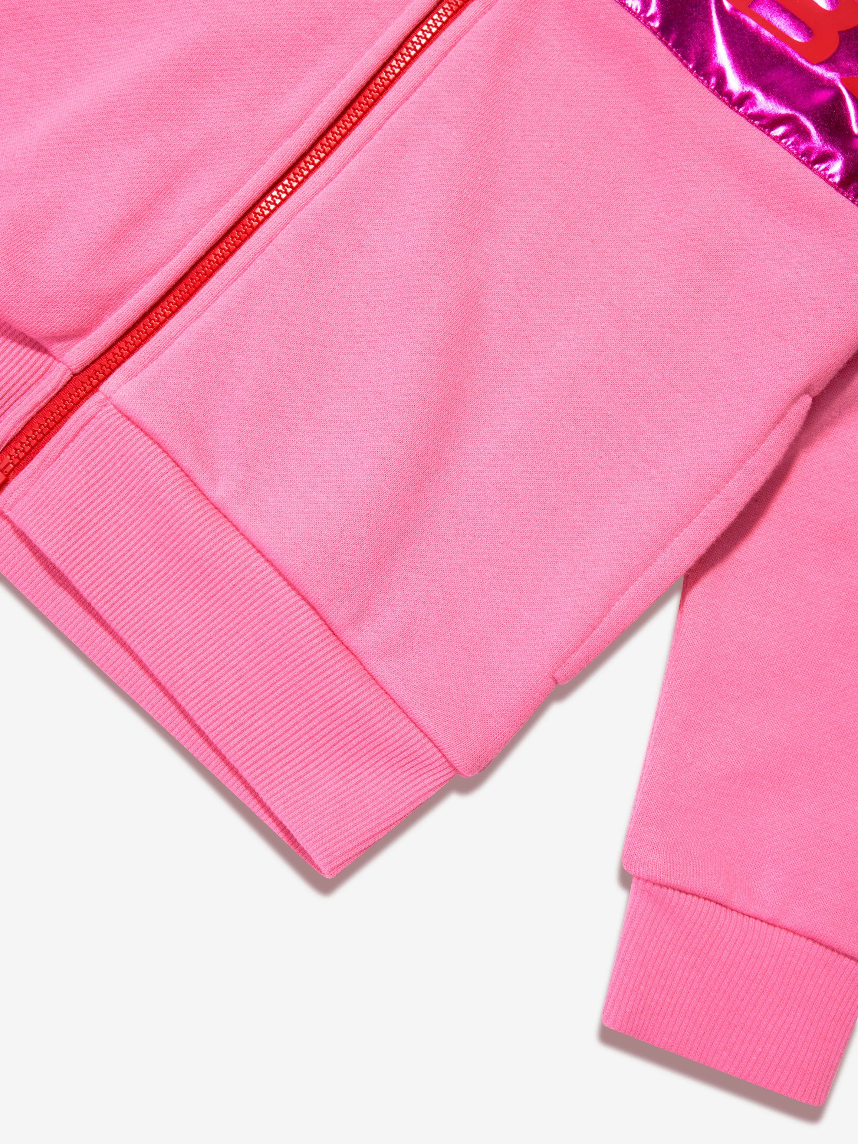 MARC JACOBS Girls Logo Zip Up Top in Pink