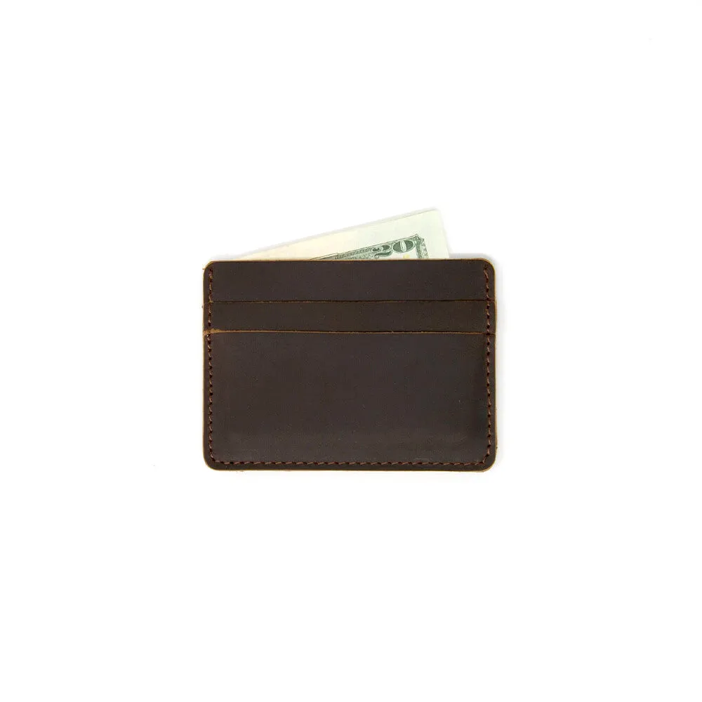 Matte Brown Men's Slim Leather Wallet