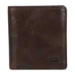 Men's Brown Brand Logo Bi-Fold Wallet