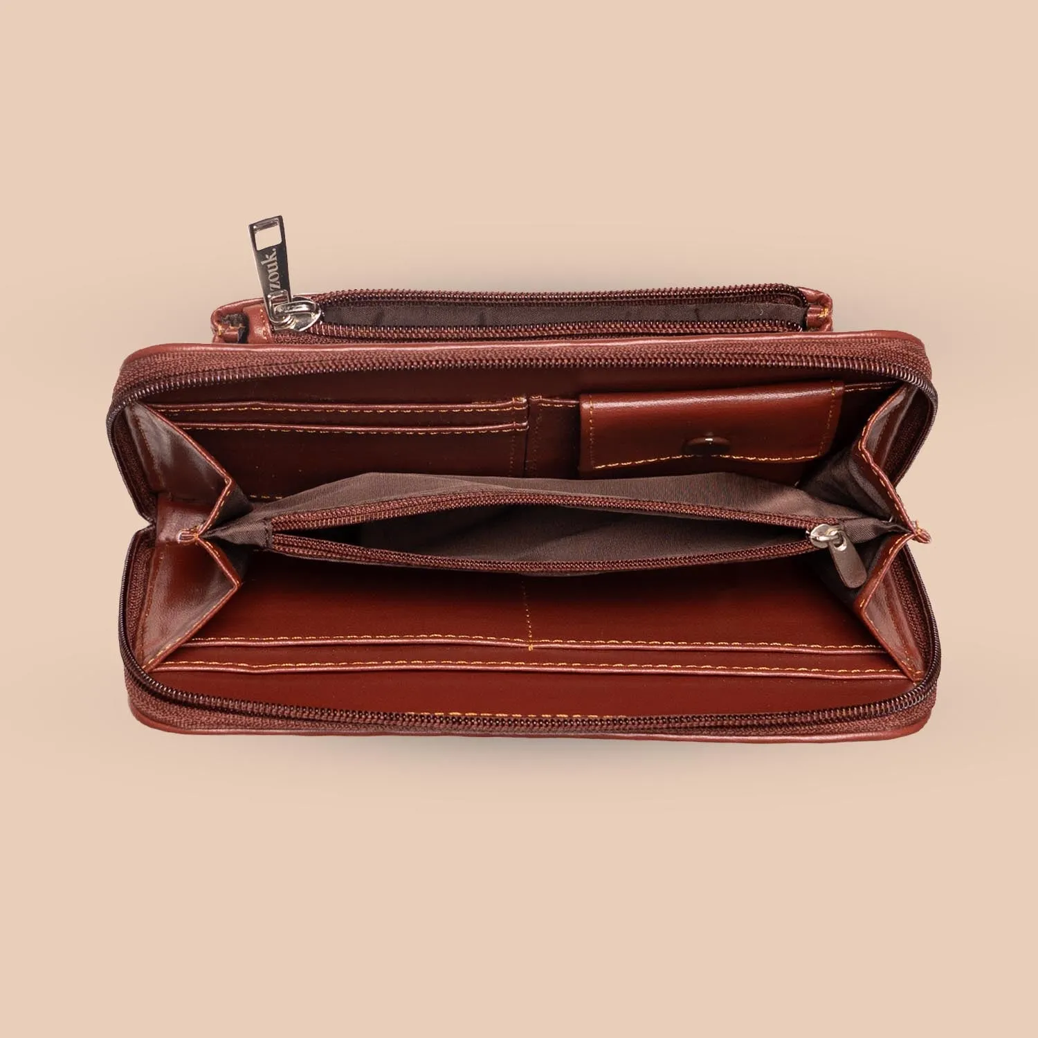 Mughal Garden Print Classic Zipper Wallet