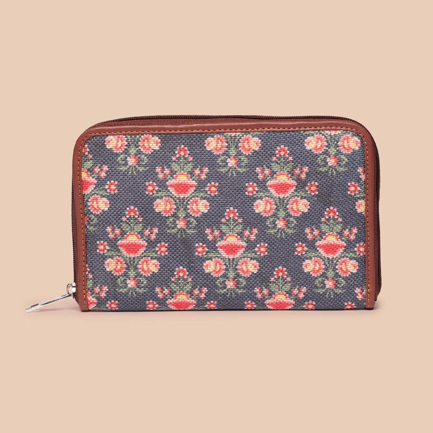 Mughal Garden Print Classic Zipper Wallet