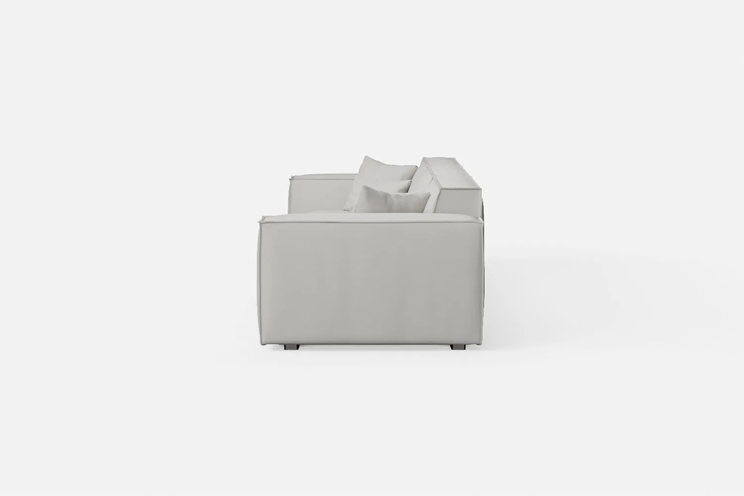 Naples 4 Seater Sofa White Leather