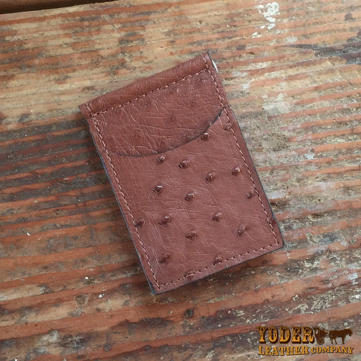Ostrich Brown Skinny Clip