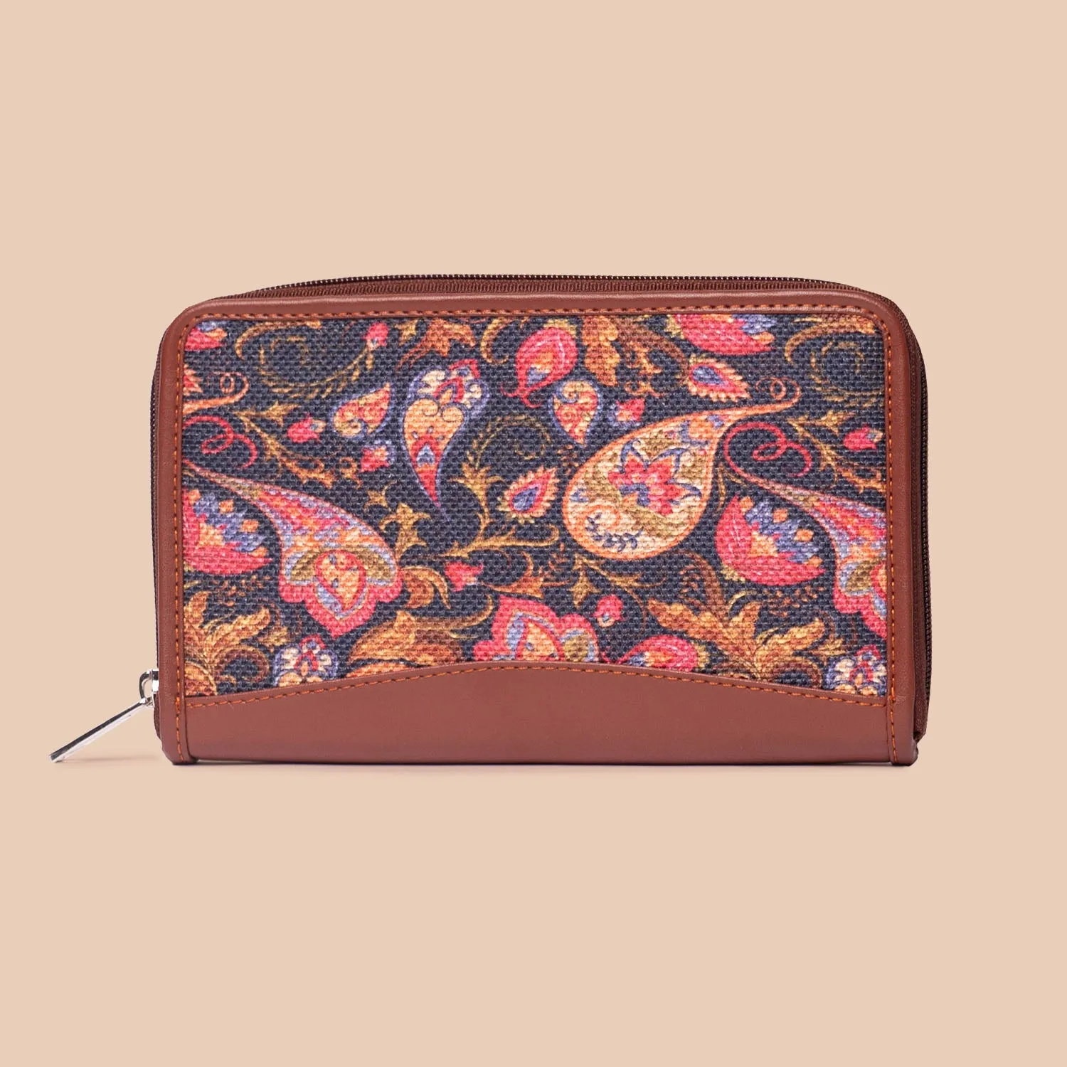 Paisley Print Chain Wallet