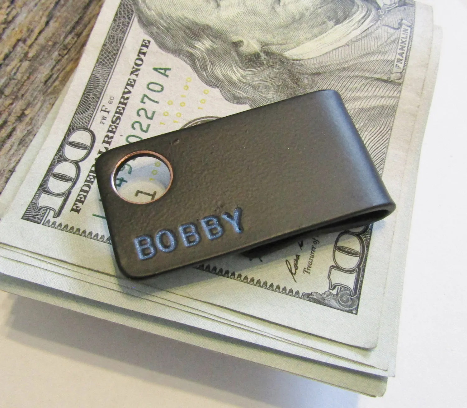 Personalized Slim Wallet Money Clip for Men