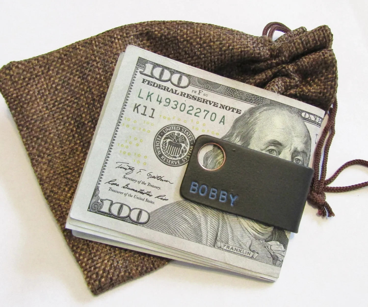 Personalized Slim Wallet Money Clip for Men
