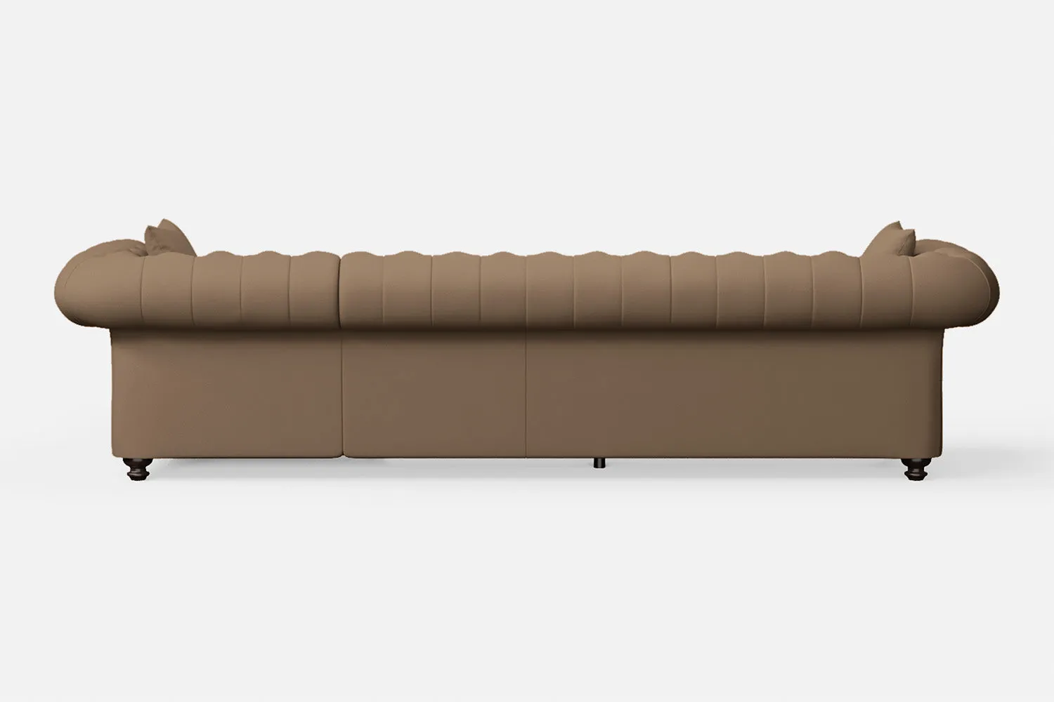 Pesaro 4 Seater Right Hand Facing Chaise Lounge Corner Sofa Stone Leather