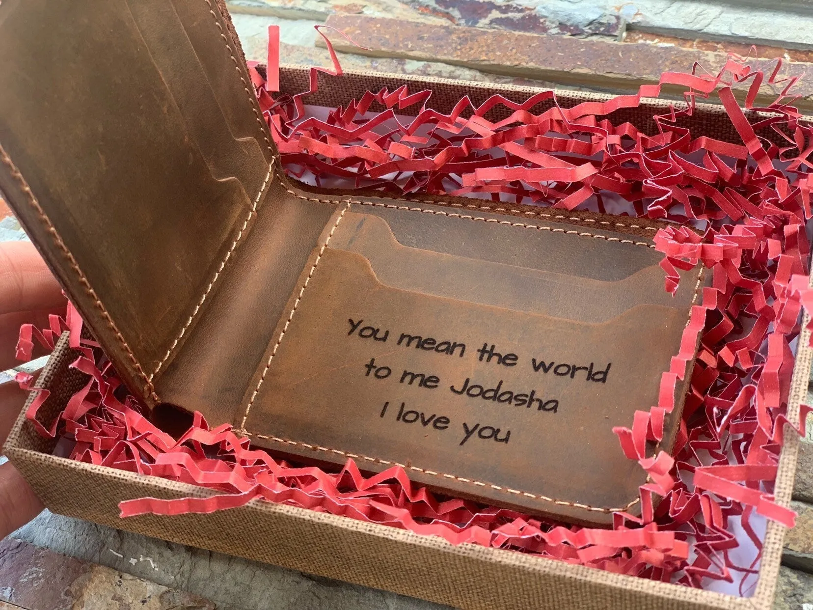 Picture Engraved Wallet, Leather Wallet, Personalized wallet, Mens Leather Wallet, Photo Wallet, Anniversary gift, gift for him