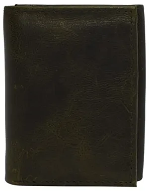 Real Cowhide Leather Wallets for Men RFID Blocking Slim Trifold Wallet with ID & Card Slots