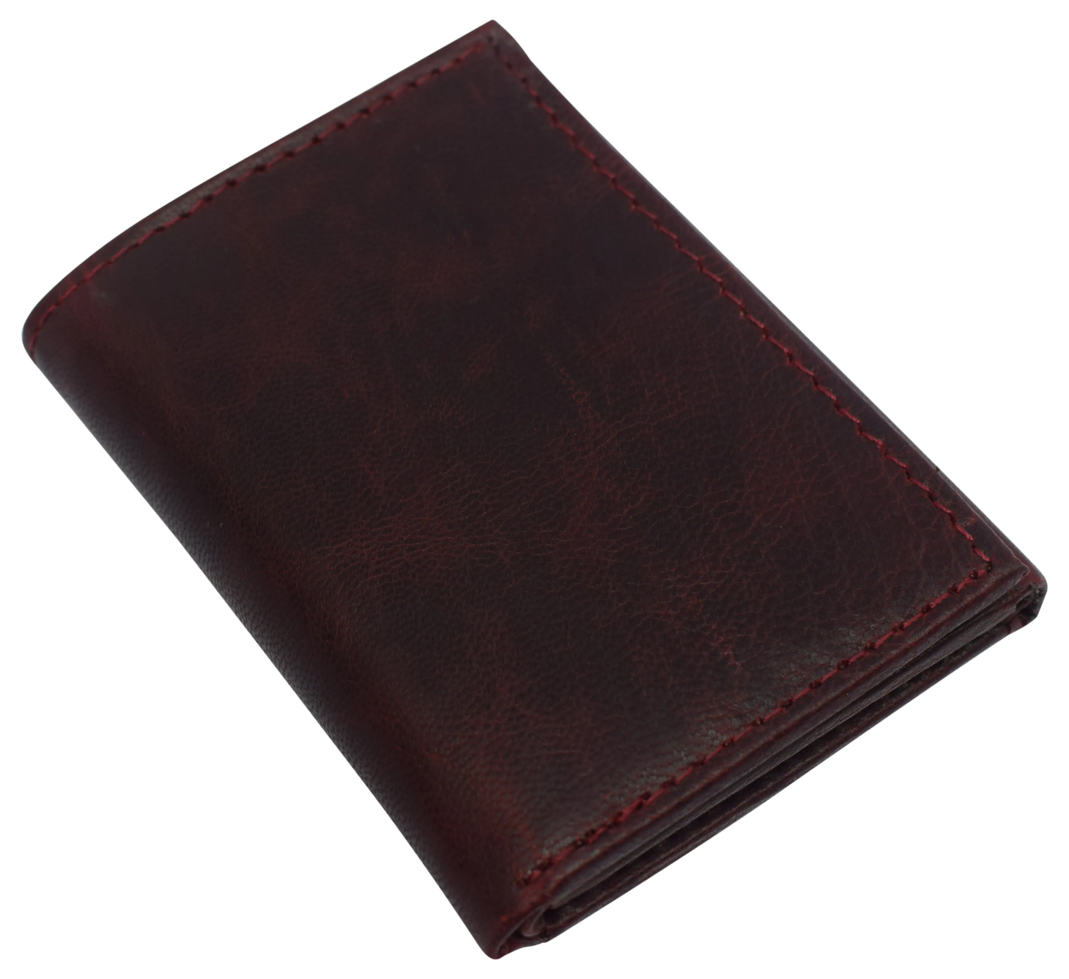 Real Cowhide Leather Wallets for Men RFID Blocking Slim Trifold Wallet with ID & Card Slots