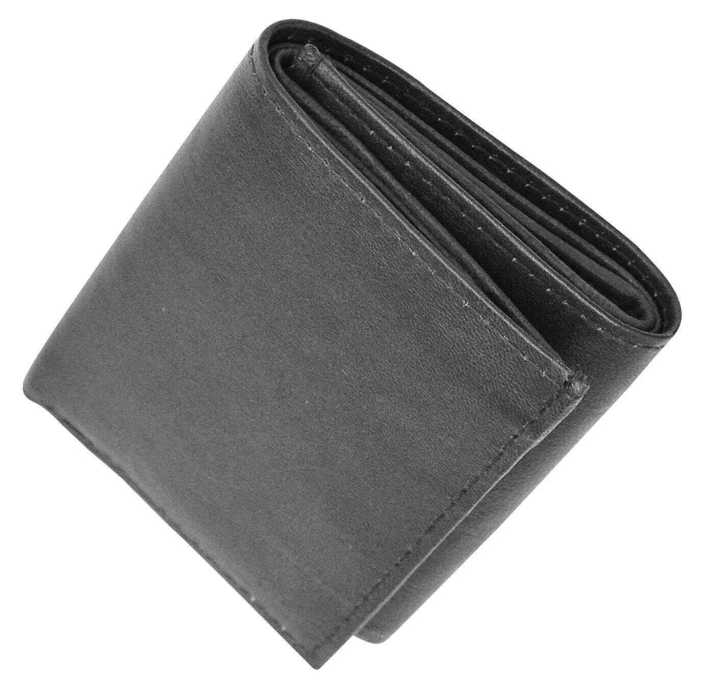 Real Leather Slim Wallets For Men Trifold Mens Wallet W/ ID Window RFID Blocking
