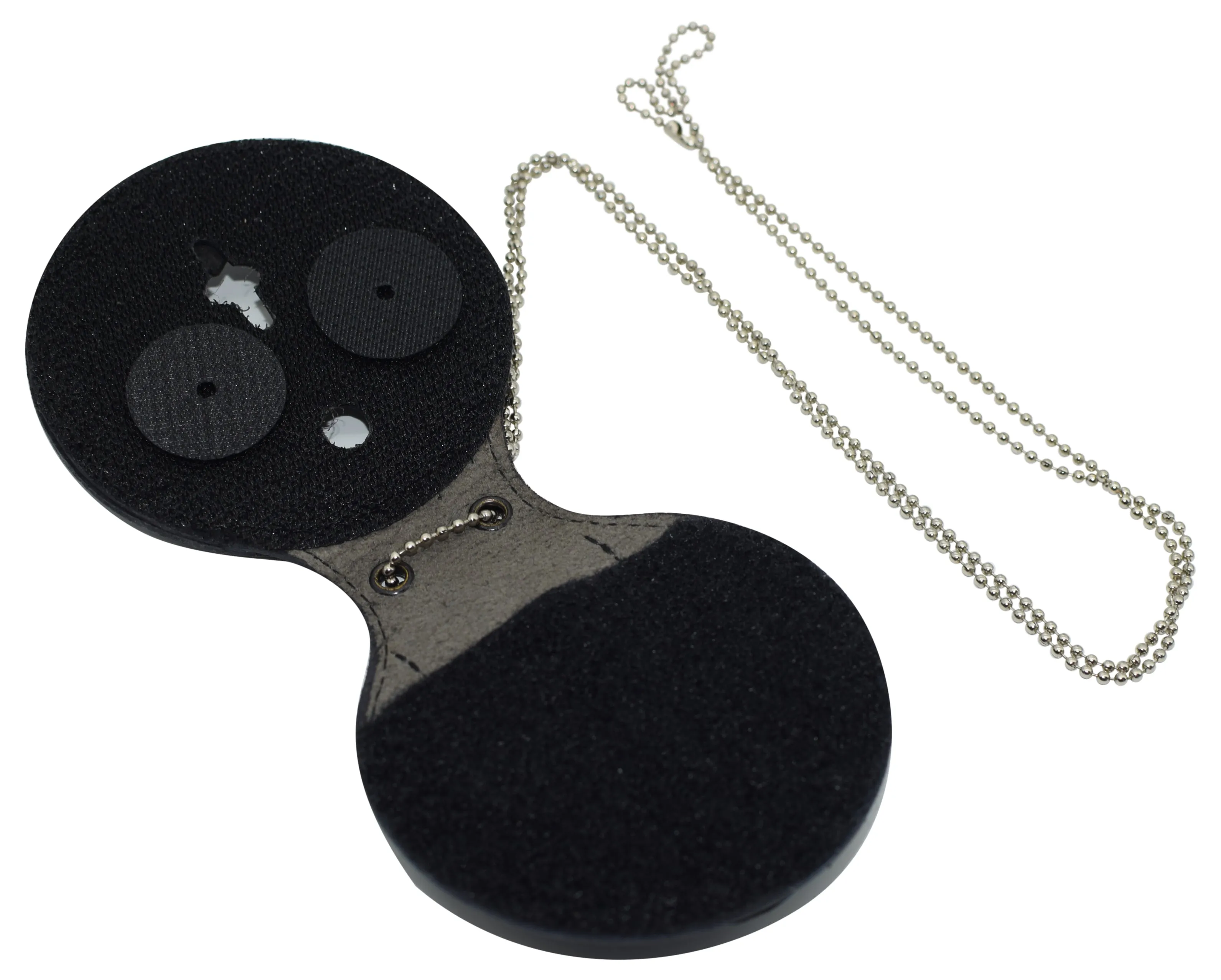 RFID2542 RFID Blocking Leather Shield Wallets Florida Sheriff Five-Point Star Badge Holder and Neck Chain Black