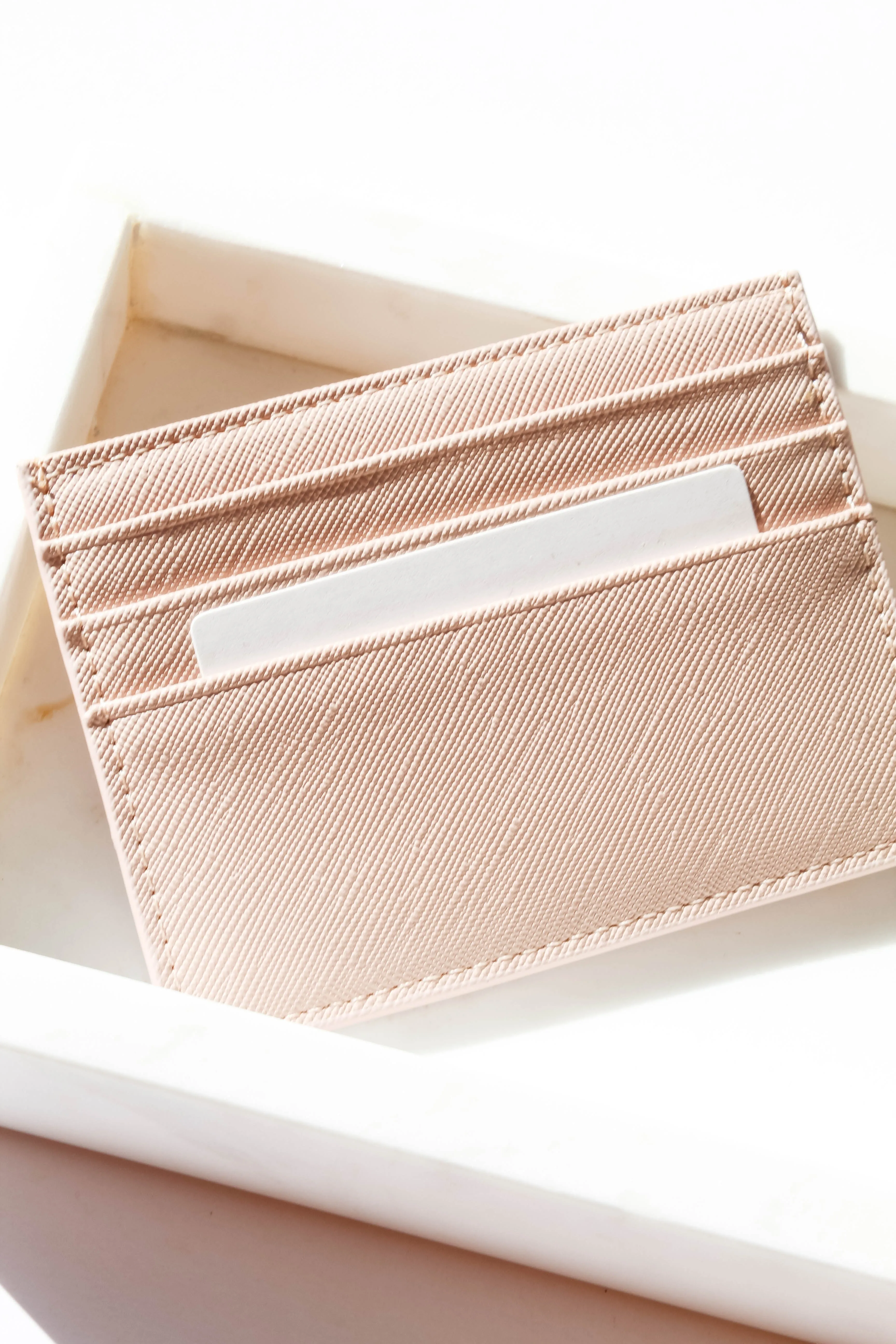 Sleek Blush Card Holder Wallet