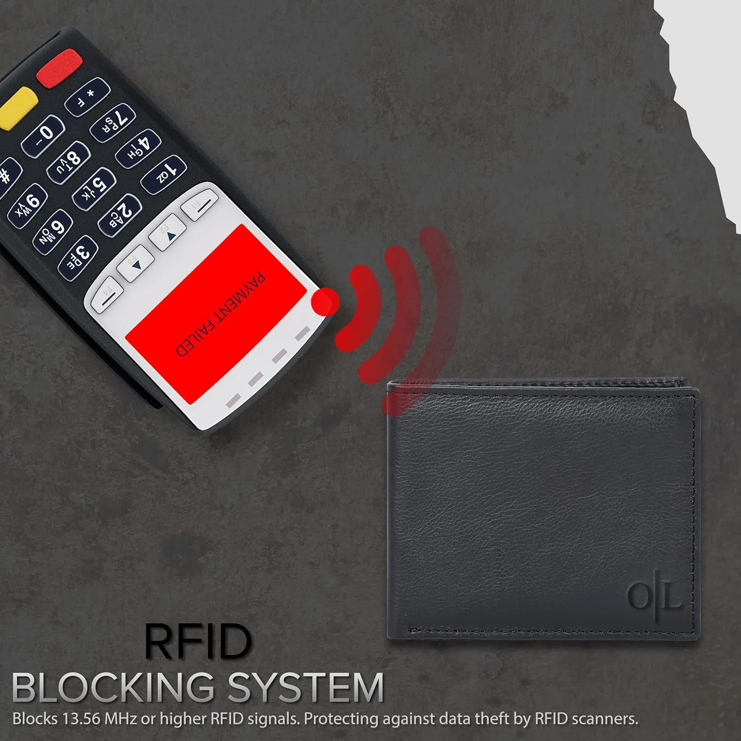 Sleek Leather Wallet with RFID Protection & Gift Box | Stylish Mens Billfold