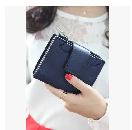 Slymaoyi 2017 New Fashion Women Wallet Retro Female Purse PU Zipper Wallets Short Design Clutch Femininas Brand Card Holder Gift