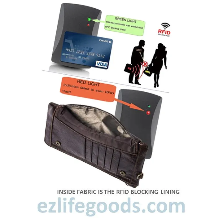 Stylish Genuine Leather Wallet With Phone Pocket