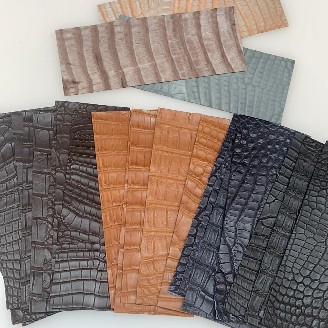 TAIL / FLANK / THROAT Nile Crocodile Leather WALLET PRE CUT PANEL