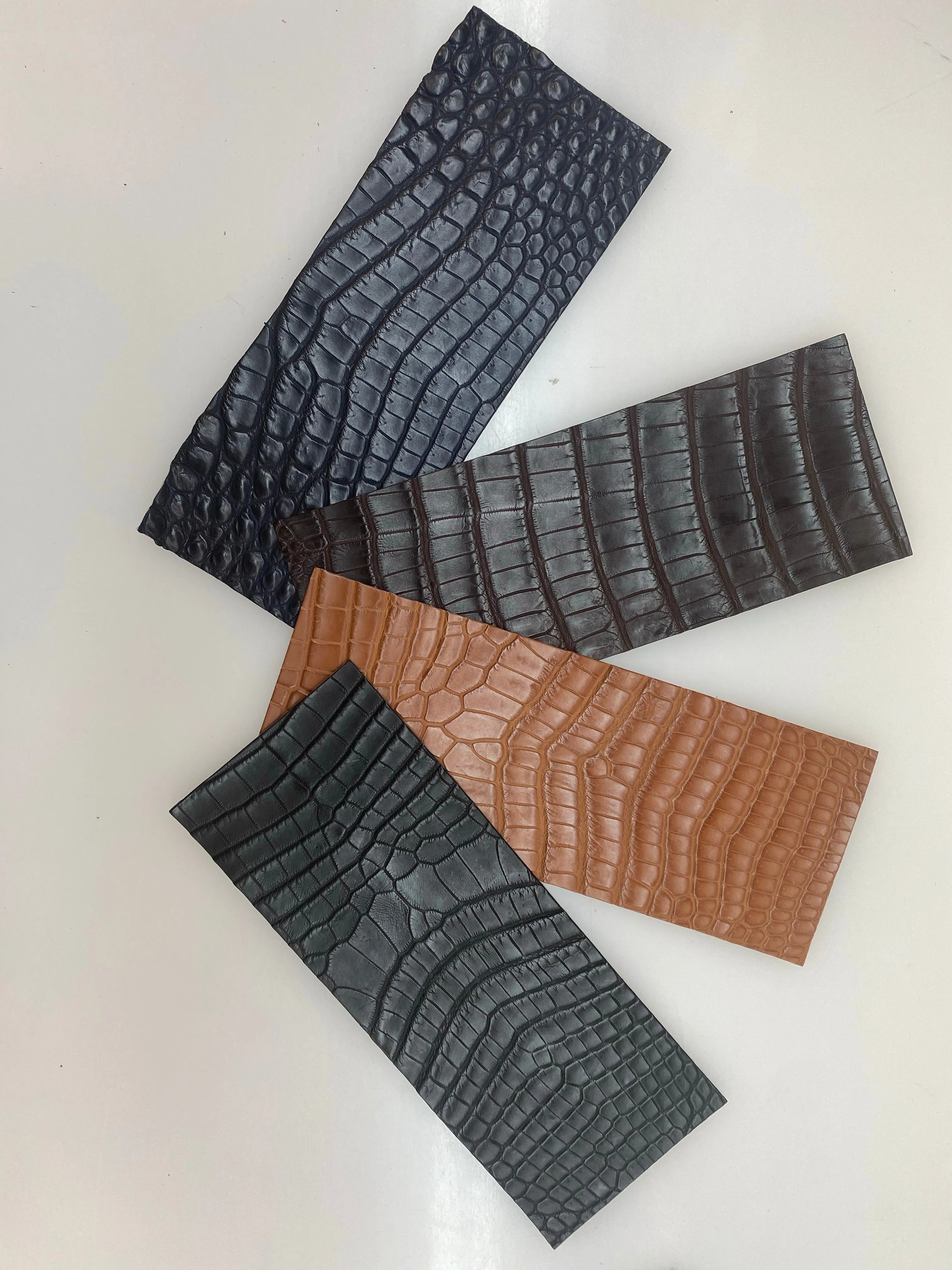 TAIL / FLANK / THROAT Nile Crocodile Leather WALLET PRE CUT PANEL