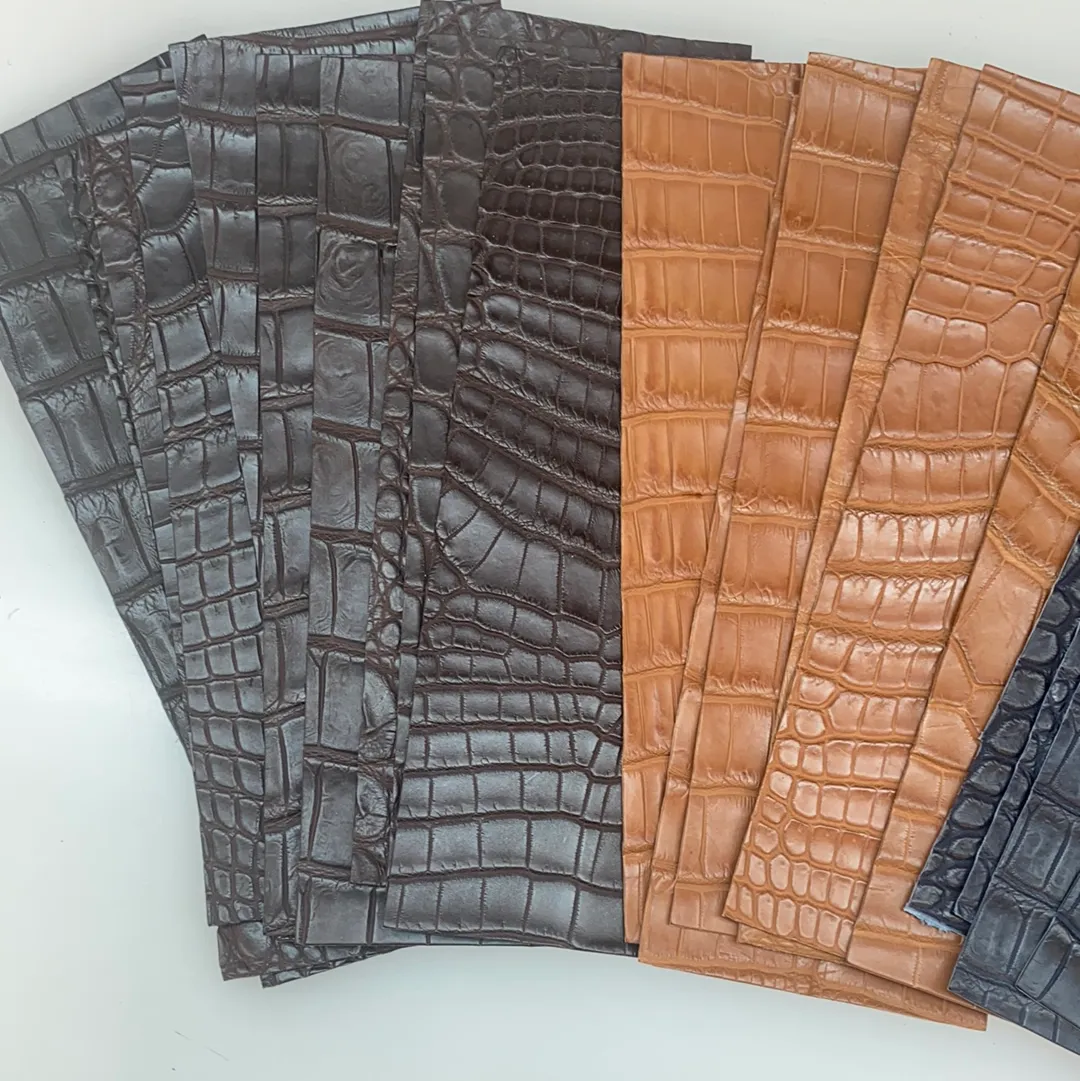 TAIL / FLANK / THROAT Nile Crocodile Leather WALLET PRE CUT PANEL