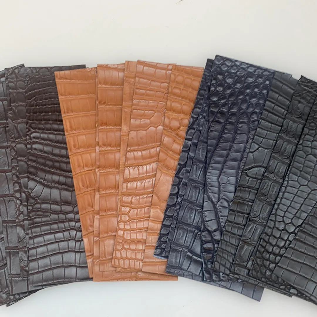 TAIL / FLANK / THROAT Nile Crocodile Leather WALLET PRE CUT PANEL