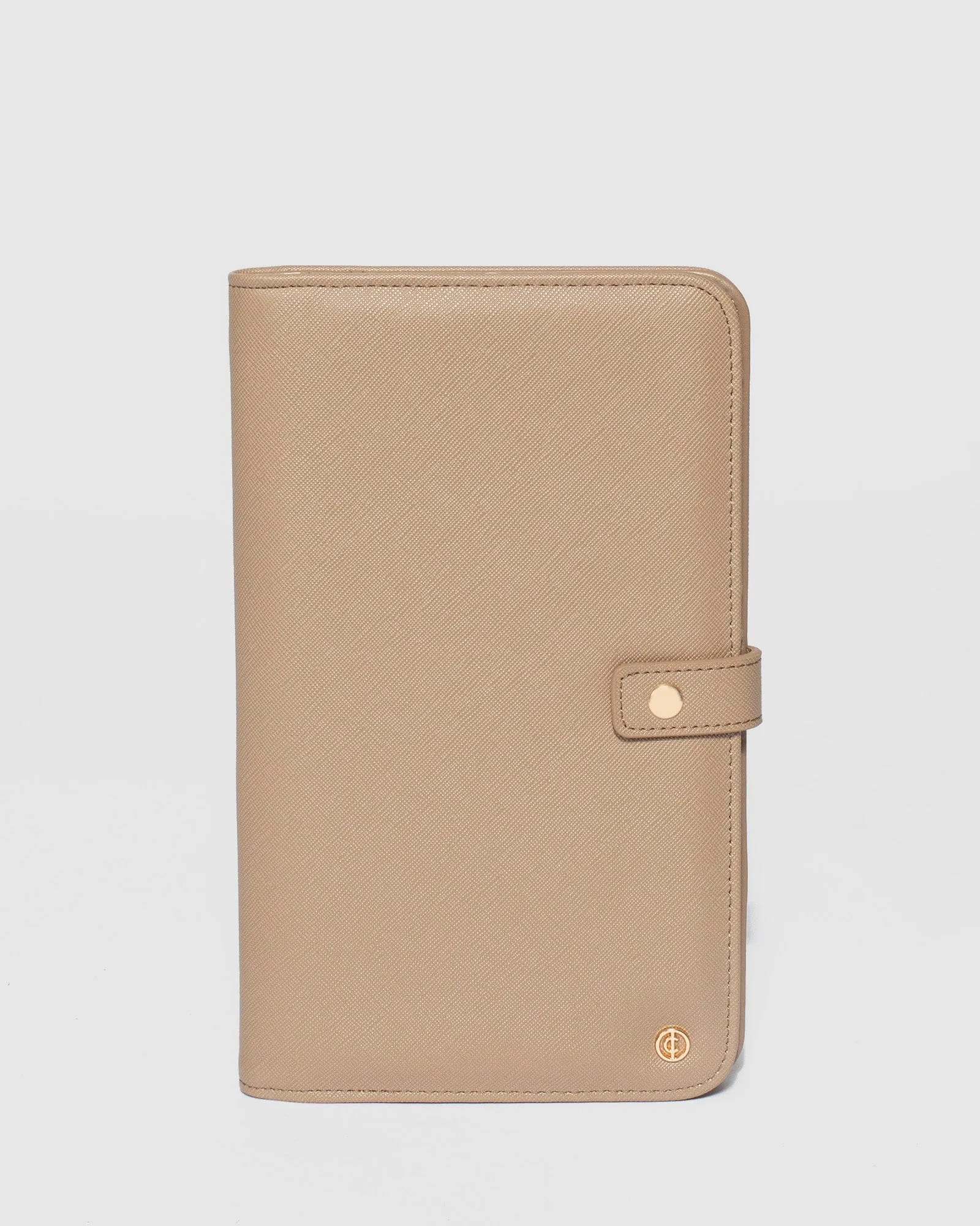 Taupe Classic Travel Wallet