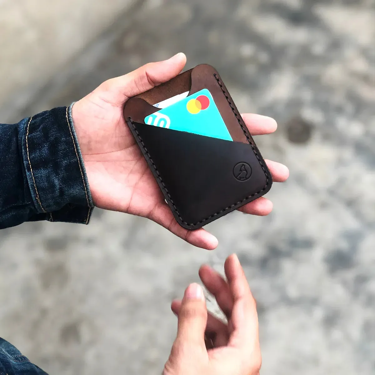 The Eminence: A leather Cardholder - Brown Color