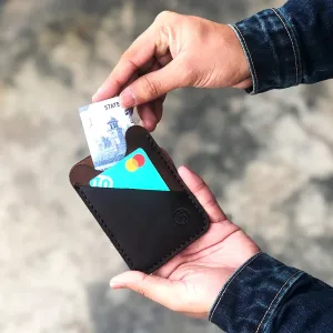 The Eminence: A leather Cardholder - Brown Color