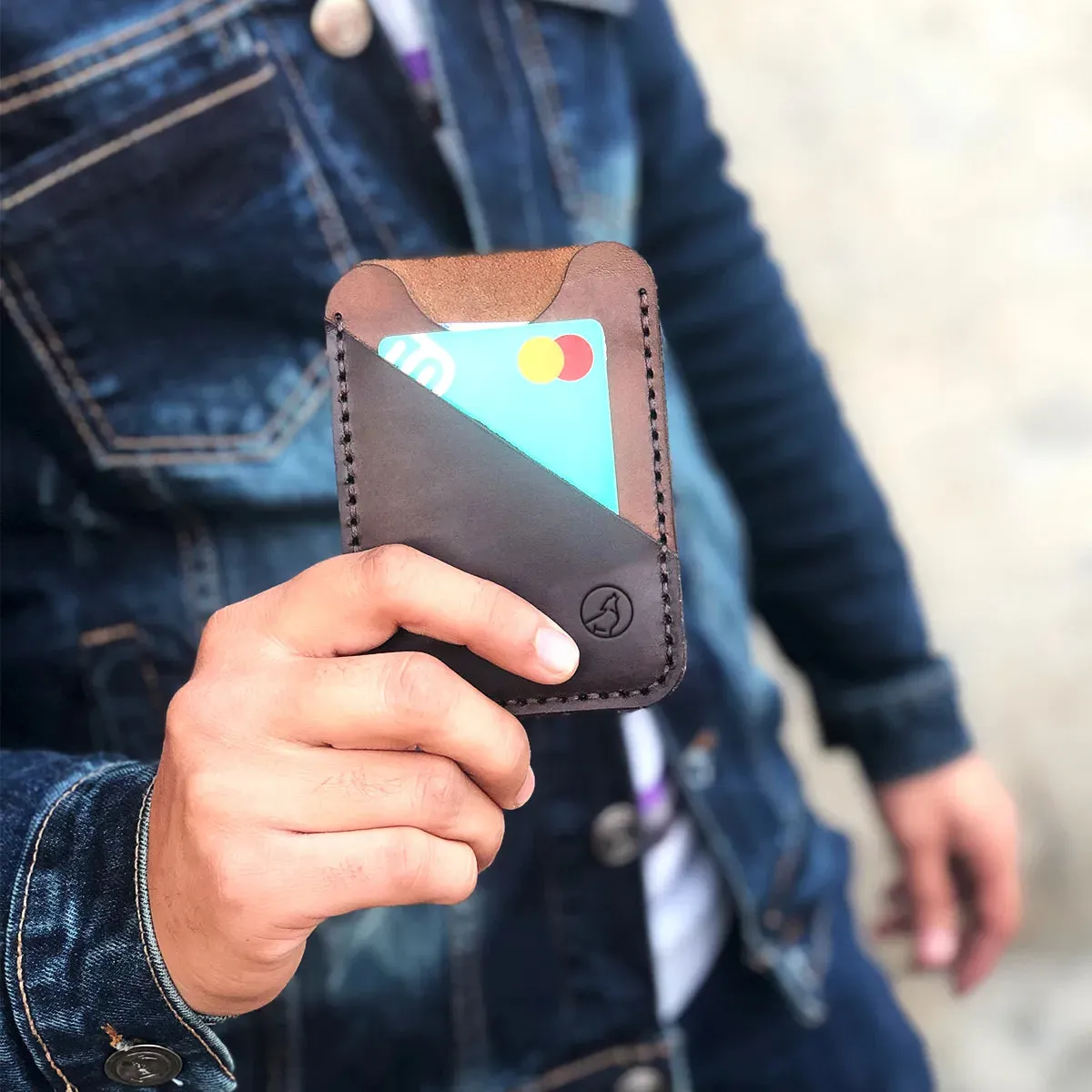 The Eminence: A leather Cardholder - Brown Color