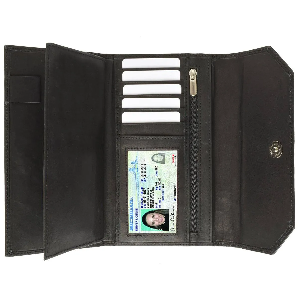 Thin and Classic Large Capacity Genuine Leather Clutch Women's Wallet