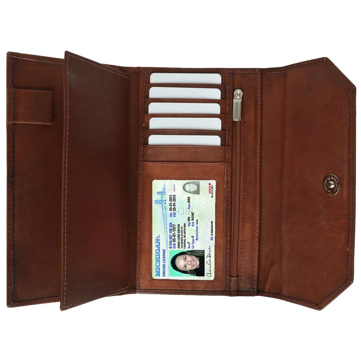Thin and Classic Large Capacity Genuine Leather Clutch Women's Wallet