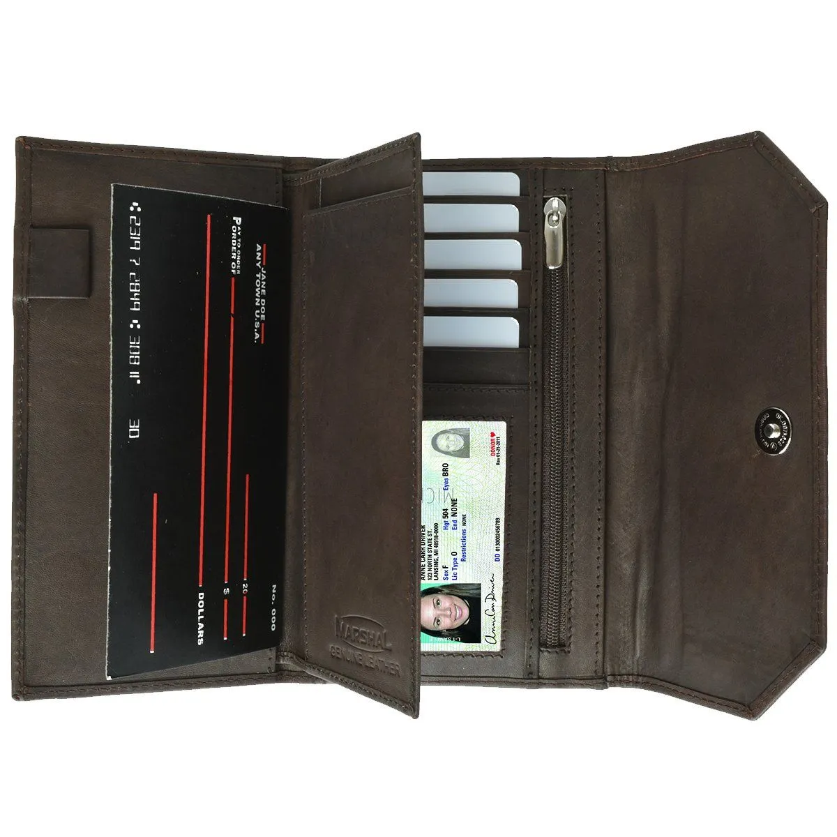 Thin and Classic Large Capacity Genuine Leather Clutch Women's Wallet