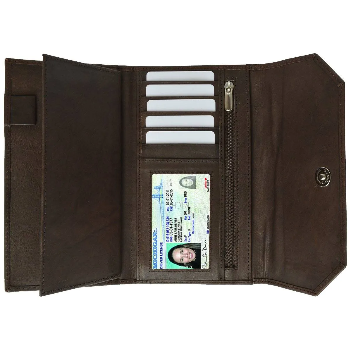 Thin and Classic Large Capacity Genuine Leather Clutch Women's Wallet