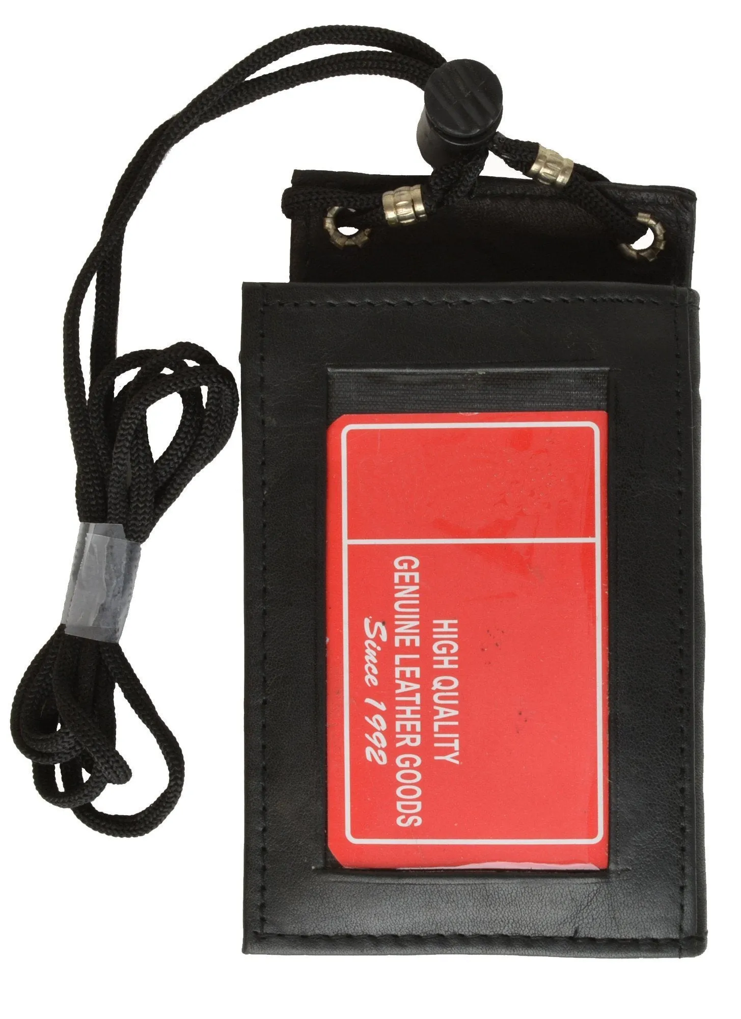 Unisex Genuine Leather Bi-fold ID Holder