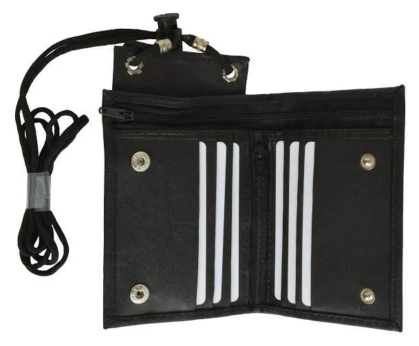 Unisex Genuine Leather Bi-fold ID Holder