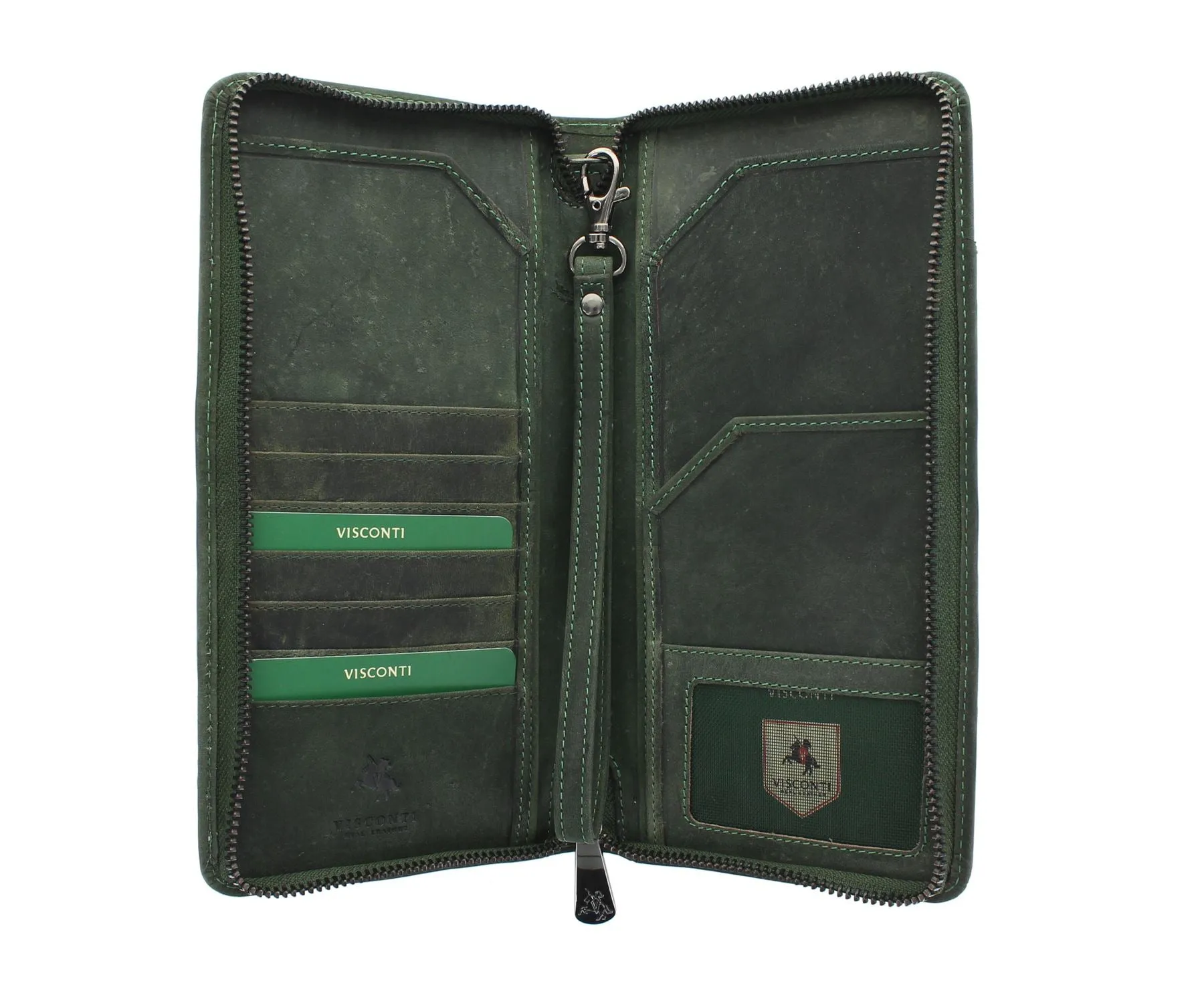 Visconti Hunter Collection WING Leather Travel Wallet & Strap 728 RFID blocking