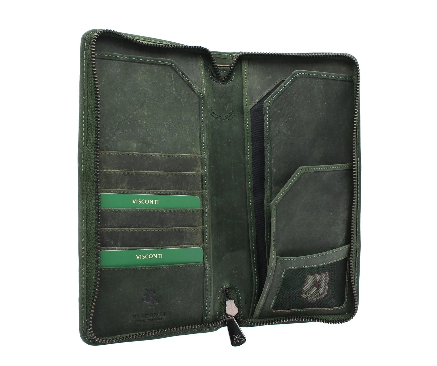 Visconti Hunter Collection WING Leather Travel Wallet & Strap 728 RFID blocking