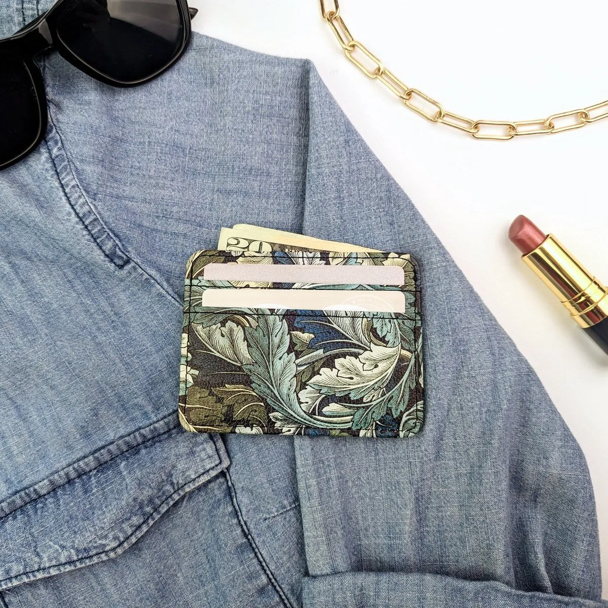 WILLIAM MORRIS ACANTHUS SLIM WALLET