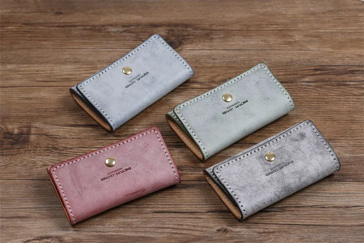 Women's Designer Key Holder Purse Small Leather Card Wallets for Women