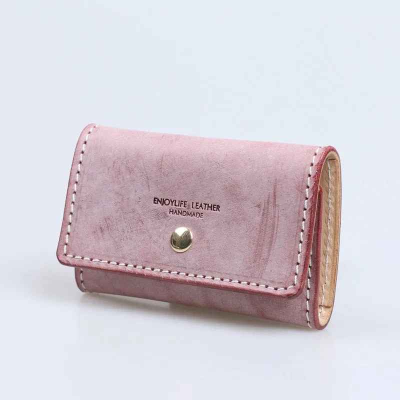 Women's Designer Key Holder Purse Small Leather Card Wallets for Women