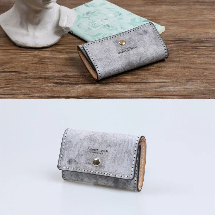 Women's Designer Key Holder Purse Small Leather Card Wallets for Women