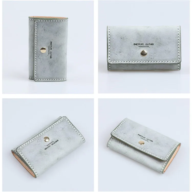 Women's Designer Key Holder Purse Small Leather Card Wallets for Women