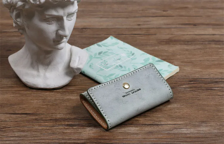 Women's Designer Key Holder Purse Small Leather Card Wallets for Women