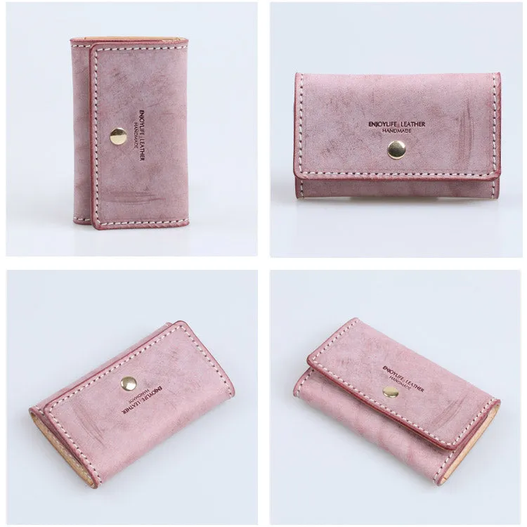 Women's Designer Key Holder Purse Small Leather Card Wallets for Women
