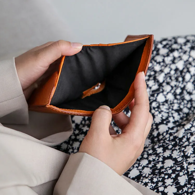 Womens Small Leather Wallet Purse Trifold Wallet For Women