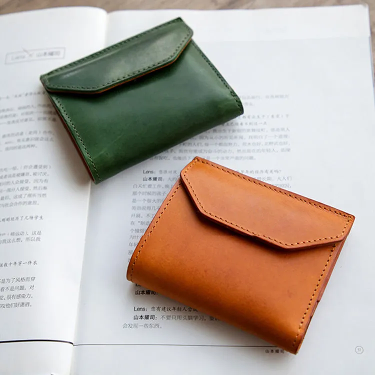 Womens Small Leather Wallet Purse Trifold Wallet For Women