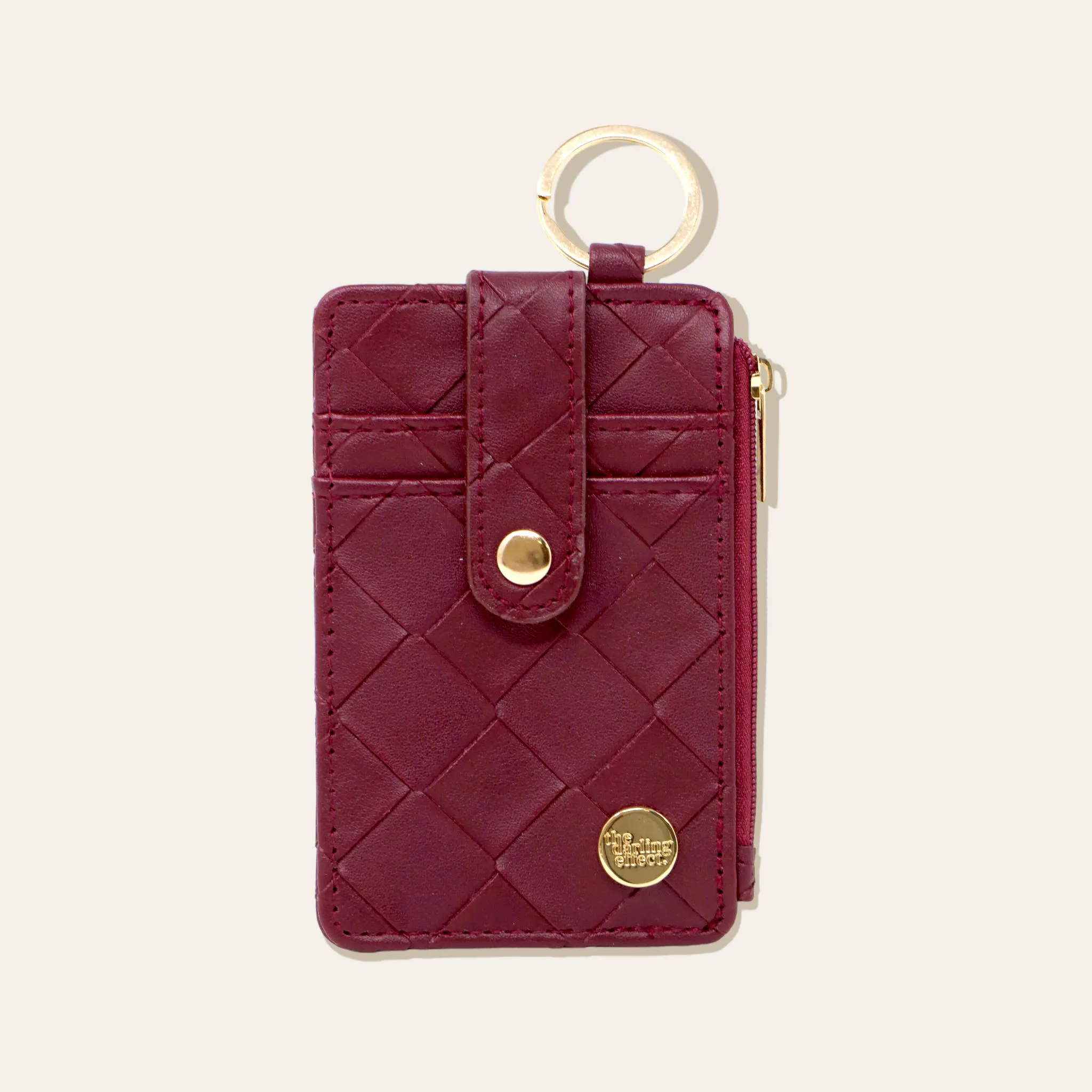 Woven Plum Keychain Wallet