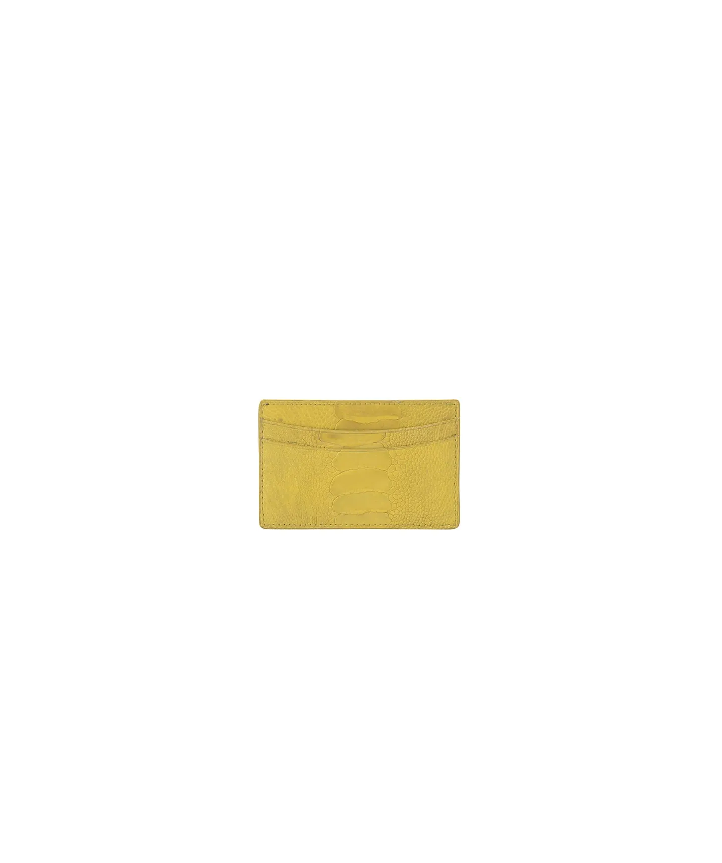Yellow Ostrich Shin | Credit Card Holder
